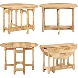 Vidaxl - Esstisch Rund 110x76 cm Mango Massivholz - Holz Esstisch - Esstisch Rund - Mangoholz Esstisch - Wohnzimmertisch - Essbereich - Home & Living