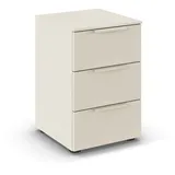 Rauch Nachttisch Nachtschrank Nachtkonsole Flipp, beige (champagner), B:40cm H:61cm T:42cm, Holzwerkstoff, Sideboards, mit 3 Schubladen und Soft-Close-Funktion