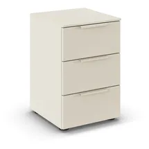 Rauch Nachttisch Nachtschrank Nachtkonsole Flipp, beige (champagner), B:40cm H:61cm T:42cm, Holzwerkstoff, Sideboards, mit 3 Schubladen und Soft-Close-Funktion