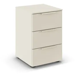 Rauch Nachttisch Nachtschrank Nachtkonsole Flipp, beige (champagner), B:40cm H:61cm T:42cm, Holzwerkstoff, Sideboards, mit 3 Schubladen und Soft-Close-Funktion