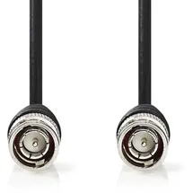 Nedis BNC-Videokabel BNC-Stecker BNC-Stecker - Vernickelt - 75 Ohm - 5.00 m - Rund - PVC - Schwarz - Label