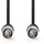 Nedis BNC-Videokabel BNC-Stecker BNC-Stecker - Vernickelt - 75 Ohm - 5.00 m - Rund - PVC - Schwarz - Label