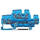 WAGO 870-534 Doppelstock-Durchgangsklemme 5mm Zugfeder Belegung: N, N Blau