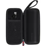 Khanka Hartschalenhülle kompatibel mit Sonos Roam 2 / Sonos Roam/Sonos Roam SL, tragbarer, wasserdichter Bluetooth-Lautsprecher, Schwarz, nur Hülle