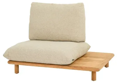 Apple Bee Sling Loungesessel 108cm, Ablage links, Teak Cotton Flower