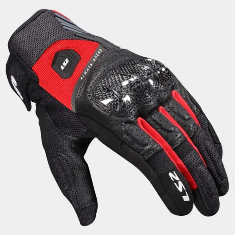 Ls2 Atom Herren Handschuh Schwarz/Rot 3XL