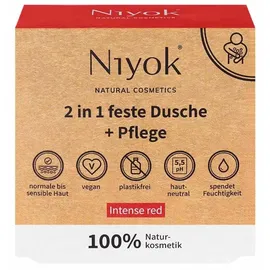 Niyok 2in1 Feste Dusche + Pflege Intense Red 80 g