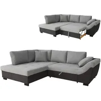Ecksofa - graphite-grey - Liegefunktion - Ottomane links Sofa Wohnlandschaft