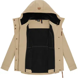 Ragwear Damen Sotfshelljacke Übergangsjacke mit Teddyfleece-Kapuze Yba Intl Taupe24 Gr. XL - XL
