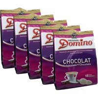 5x Domino Kaffeepads Schokolade 18 Pads - geeignet für Senseo Pad-Maschinen