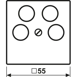 Jung Abdeckung A561-4SAT2SWM Graphitschwarz matt