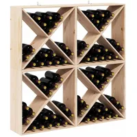vidaXL Weinregal 62 x 25 x 62 cm Beige