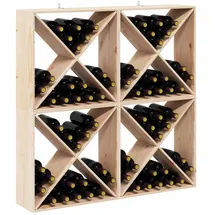 vidaXL Weinregal 62 x 25 x 62 cm Beige