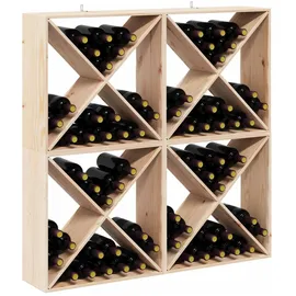 vidaXL Weinregal 62 x 25 x 62 cm Beige