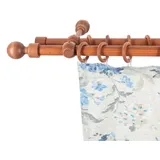 SN DECO GROUP SN Deco - Stilgarnitur Gardinenstange Vorhangstange Giro, Holz, Ø 28mm, 2-Lauf, Komplettset mit Ringen, Farbe Eiche 200cm