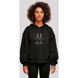 Sweatshirt F4NT4STIC "Skelettpaar Eislaufen Valentinstagsgeschenk", Damen, Gr. 3XL, schwarz, Obermaterial: 100% Baumwolle, casual, oversize, Langarm ohne Bündchen, Sweatshirts, Premium Qualität