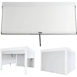Seitenwand für Pergola MCW-L46, Pavillon Rollo Ersatzseitenwand, Stoff/Textil sturmfest 3x3m ~ weiß