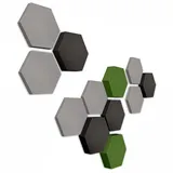 platino24 Akustikplatte platino24 Akustikpaneele 12 Elemente Edition LOFT 3D I Ø 300mm bunt