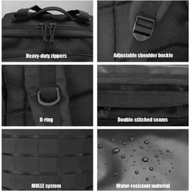 luxuskollektion Taktischer Rucksack 42L Schwarz