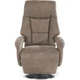 TV-Sessel SIT & MORE "Enjoy", grau (taupe), B:74cm H:113cm T:77cm, Luxus-Kunstleder;NaturLEDER (echtes Rindsleder);Luxus-Microfaser (100% Polyester);Liegefläche ausgezogen: 168 cm, Sessel, Fernsehsessel, in Größe L, wahlweise mit Motor und Aufstehhilfe