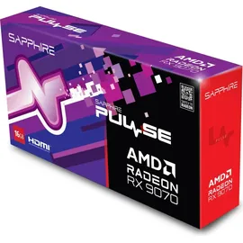 Sapphire Pulse AMD RadeonTM RX 9070 GAMING Grafikkarte 16GB GDDR6 HDMI/DP