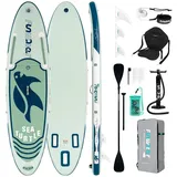 Stand Up Paddling Board 350 x 76 x 15 cm beige/grün