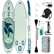Stand Up Paddling Board 350 x 76 x 15 cm beige/grün