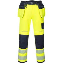 Warnschutz Handwerkerhose "T501" PW3 - 30 kurz (EU 46 kurz) - gelb/marine
