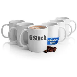 BigDean Kaffeetasse 0,3 l Weiß 6 St.