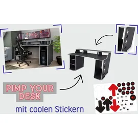 byLIVING Schreibtisch Matrix Anthrazit / Weiß