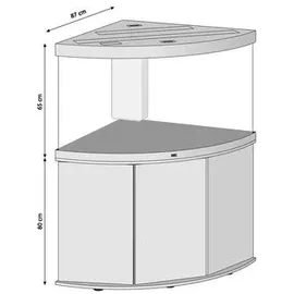 juwel® aquarium Trigon 350 Aquarium mit Unterschrank weiß