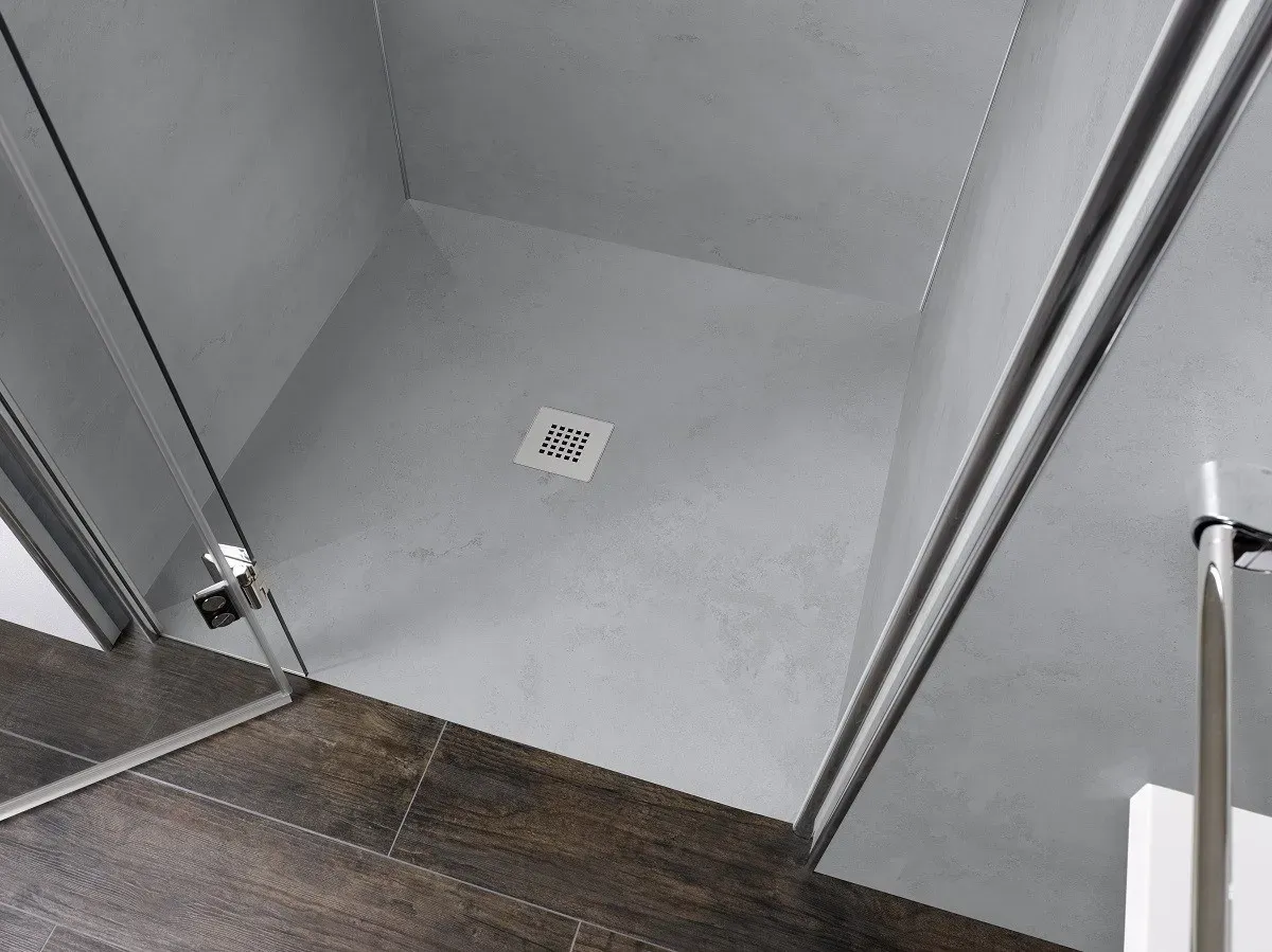 HSK Duschbodenelement RenoDeco - Punktablauf Sondermaß bis 170 Sandstein, terra-grau (615), 5194099- 5194099-170-615