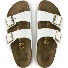 Birkenstock Arizona Birko-Flor Lack schmal patent white 37
