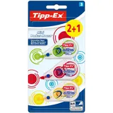 BIC Tipp-Ex 926396 Mini Pocket Mouse Korrekturroller – Farben Fashion sortiert, Blister 3 - ,
