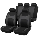 CarComfort - Autositzbezug »Fairmont«, Pkw-schonbezüge Komplettset Schwarz/grau