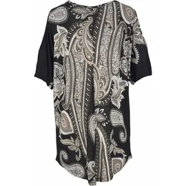 LASCANA Longshirt LASCANA, Damen, Gr. 32/34, bunt (bedruckt), Jersey, Obermaterial: 100% Viskose, figurumspielend hüftbedeckend, Rundhals, Shirts Longshirt, mit Cut-outs an den Schultern, Alloverprint, Shirtkleid, schulterfrei, Topseller