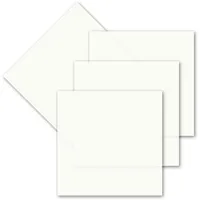 50x einfaches Einlege-Papier für quadratische Karten - transparent-weiß - 120 x 120 mm - ohne Falz - hochwertig mattes Papier von GUSTAV NEUSER