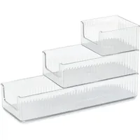 Zeller Utensilien-Organizer-Set Kunststoff 3-teilig Transparent