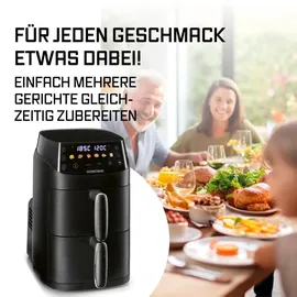 GOURMETmaxx FryUp Vertikale Doppelkammer Schwarz 19691