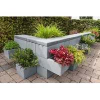 Diephaus Mauerstein LISCO mit Glimmer 45 x 22,5 x 16,5 cm hellgrau