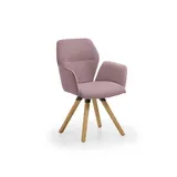 Niehoff Merlot Armlehnstuhl Eiche bianco drehbar Venice aubergine