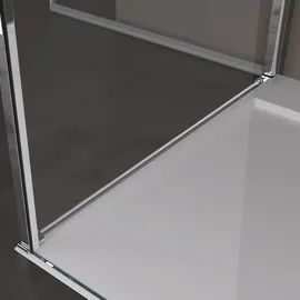 SoGood doporro Duschkabine U-Form 80x70x80 cm Ravenna36uk Duschabtrennung mit Drehtüren 8mm ESG-Sicherheitsglas Klarglas inkl. Nano-beschichtung