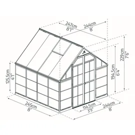 CANOPIA Balance Alu silber HKP 4 mm 6 m2