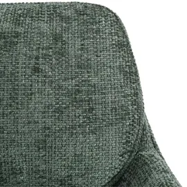 Mendler 6er-Set Esszimmerstuhl HWC-N74, Küchenstuhl, drehbar Auto-Return, Stoff Chenille (490g/m2) Öko-Tex ~ grün