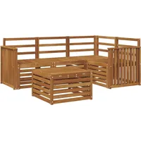 vidaXL Outdoor-Sofagarnitur 5 pcs Natur Massivholz Akazie