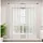 Woltu Gardinen transparent Blumen Stickerei mit Kräuselband Leinen Optik(2 Stücke) Beige 140x245 cm, - Woltu