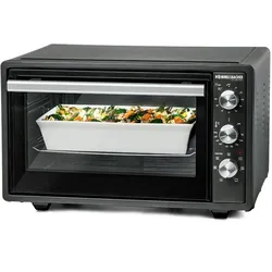 ROMMELSBACHER Back & Grill Ofen BG 1620, 37 l., Ober-/Unterhitze, Umluft, Grill, Drehspieß, Doppelverglasung, 3 Einschubebenen, Backraumbeleuchtung