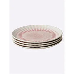 Geschirr-Set HEINE HOME, rosa (rosé), Speiseteller, Keramik, Geschirr-Sets