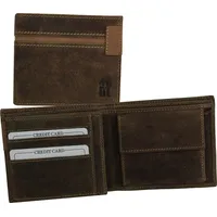 Drachenleder Herren Portemonnaie, Geldbörse, Brieftasche braun