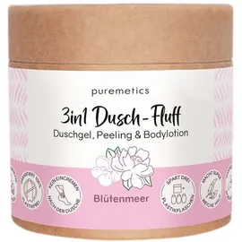 Puremetics 3in1 Dusch-Fluff Blütenmeer Peeling 250 g